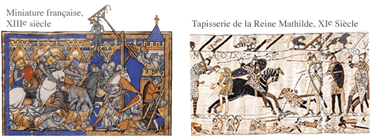miniature medievale, tapisserie de la reine Mathilde